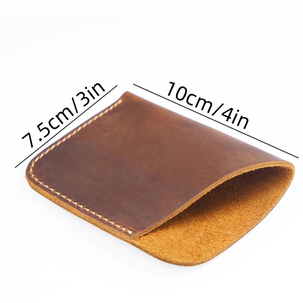 Vintage Leather Card Holder Organizer Bill Storage Bag Cowhide Mens Wallet 250624