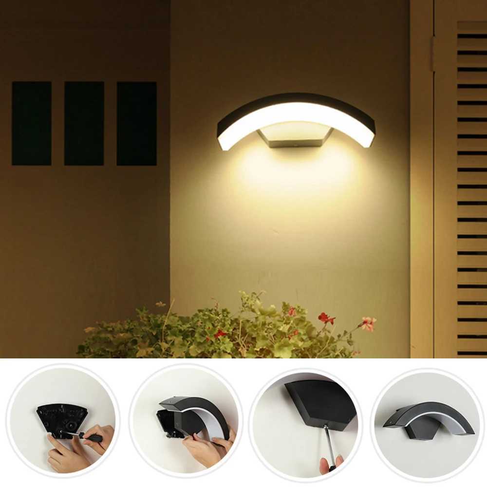 18W 24W LED Wall Light Motion Sensor AC85-265V IP65 Induction LED Porch Sconce Lamp Balcony Corridor Garden Outdoor LightingXJ250624