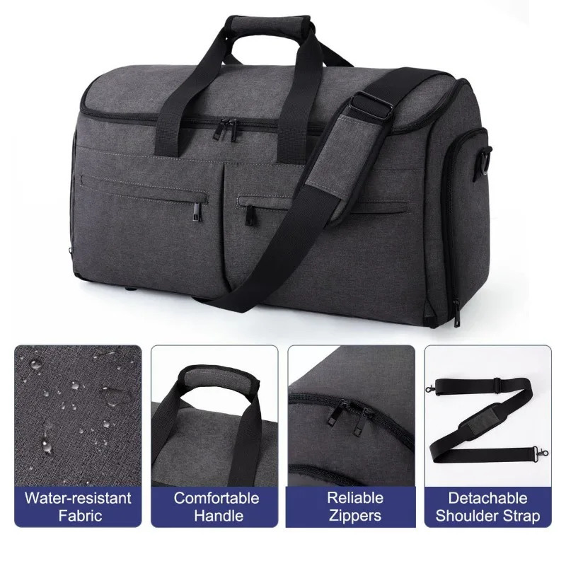 Clothing Convertible Garment Bag for Men - 2 in 1 Hanging Suitcase Suit Business Travel Bag Carry on Garment Duffel Bag 250624