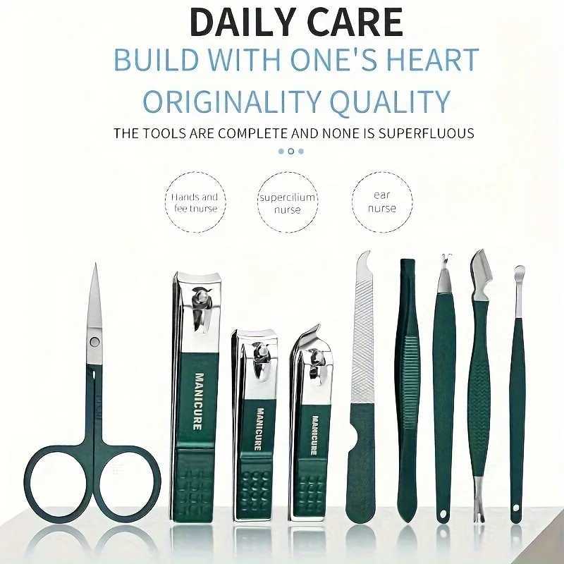 Nail Clippers Manicure Tool Set With Portable Travel Case Cuticle Nippers And Cutter Kit Professional Nail Clippers Pedicure R250625