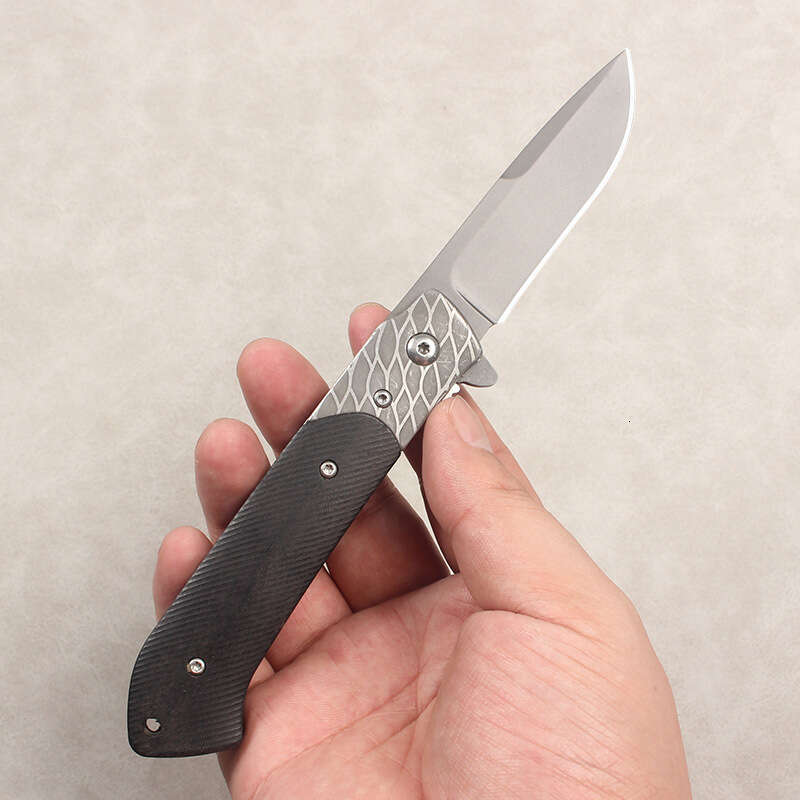 Camping Self-Defense Folding High Hardness Multi-Function Portable Wooden Handle Small Outdoor Survival Fruit Knife