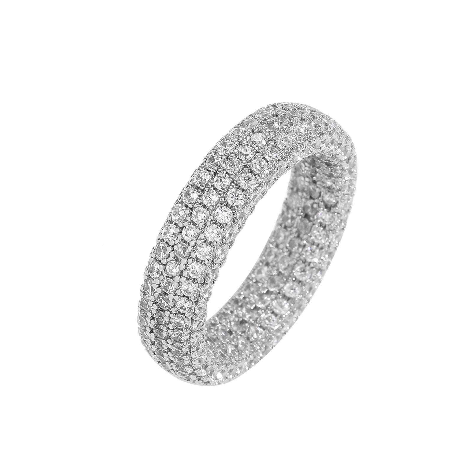 New Arrival Luxury Bling Bling Moissanite Ring Iced Out Swag Hip Hop Jewelry Trendy Unique Simple Couple Rings Pass the diamond tester