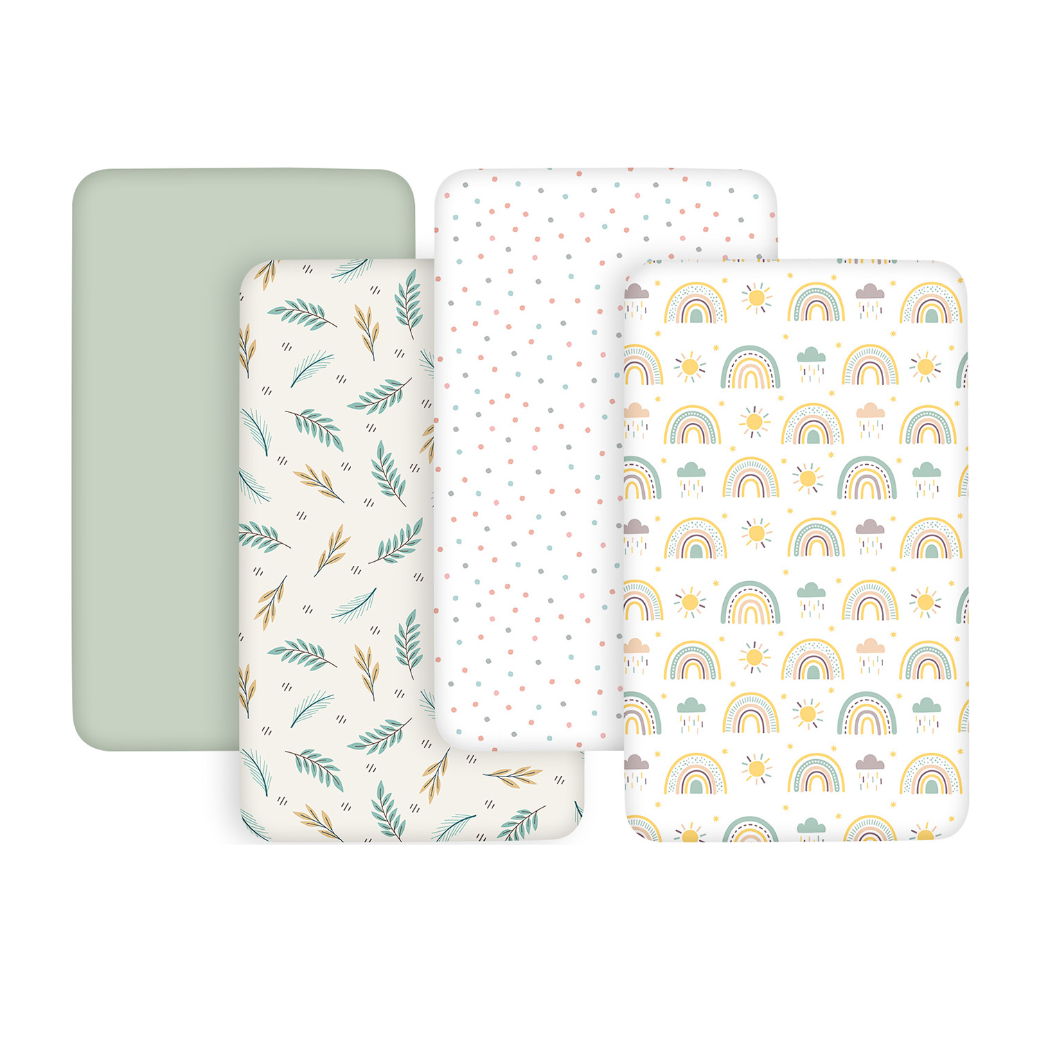 Breathable Organic Material Twin-Pack Napkin Sets Ideal Fit For Infant Cot Frames