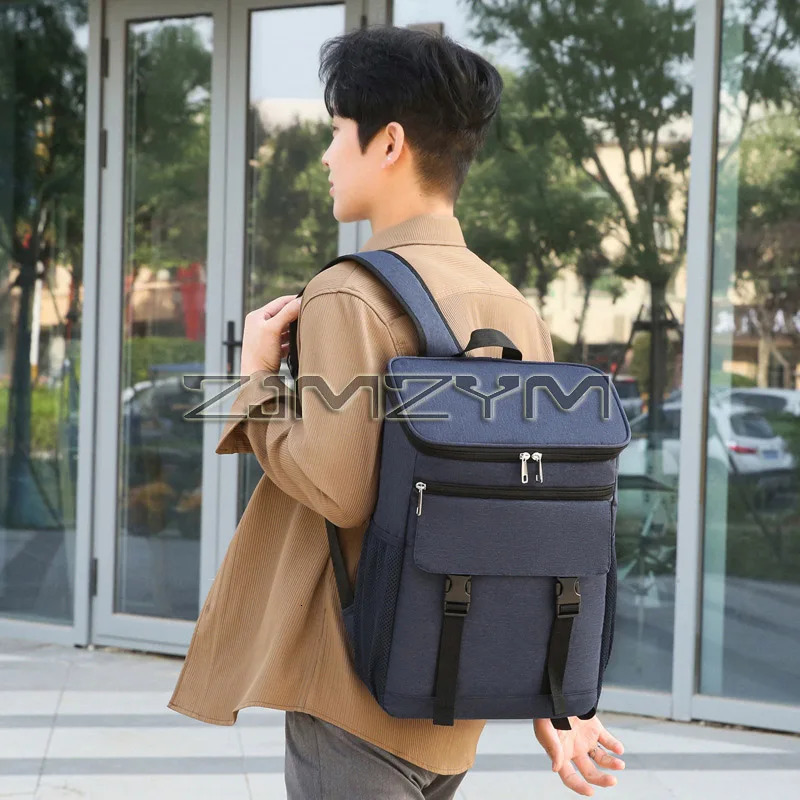 Picnic Thermal Cooler Backpack Camping Lunch Bag For Food Drinks Beach Insulated Travel Leak-Proof Bag 250624