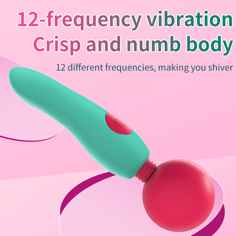 Adult Toys Battery-Powered Silicone AV Wand Variable Speed Vibrator Female Masturbator Sex Toy