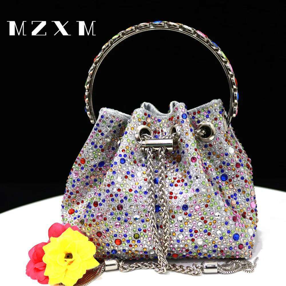 2023 New Women Full Side Dia Clutch Bags Wedding Dinner With Chain Mini Banquet Purse Bucket Wallets