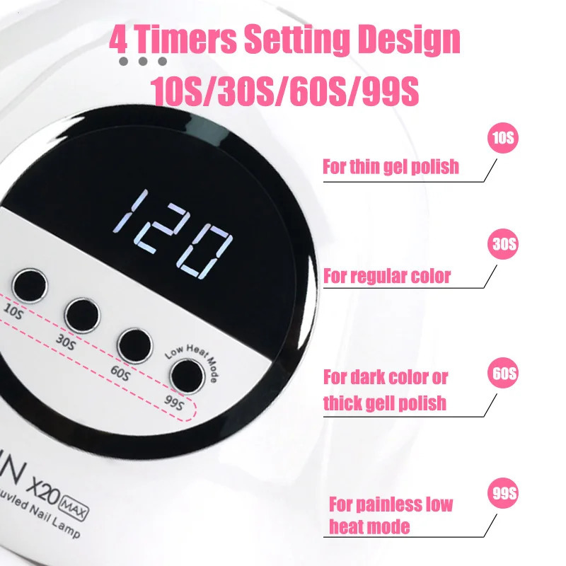 SUN X20 MAX UV LED Nail Lamp Professional Nail Drying Lamp for Manicure 72 LEDs Gel Polish Drying Machine with Auto Infrared 250625