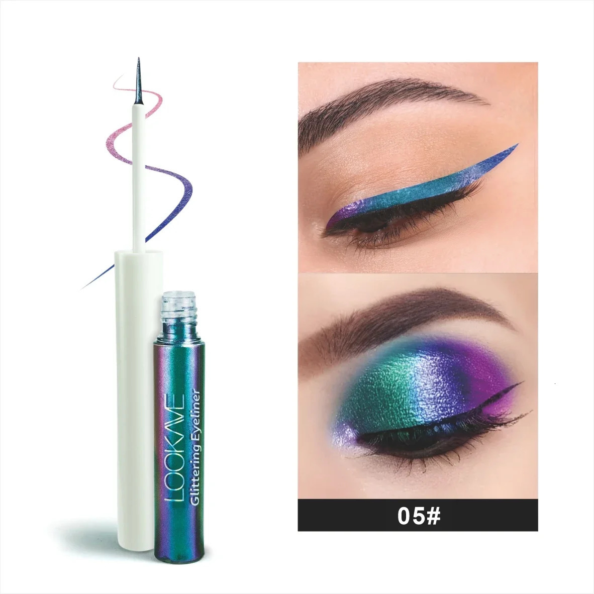 Shiny Chameleon Liquid Eyeliner Waterproof Glitter Long-lasting High Pigment Smudge-proof Pearlescent Eye Liner Makeup Cosmetic 250625