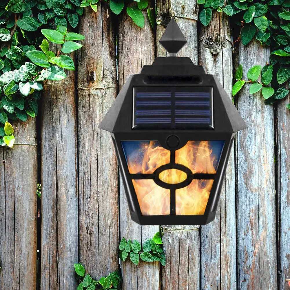 Waterproof Solar Lights Flame Torch LED Lamp Yard Art Light Garden Decoration Wall Waterproof Emergency Street Security LampXJ250624