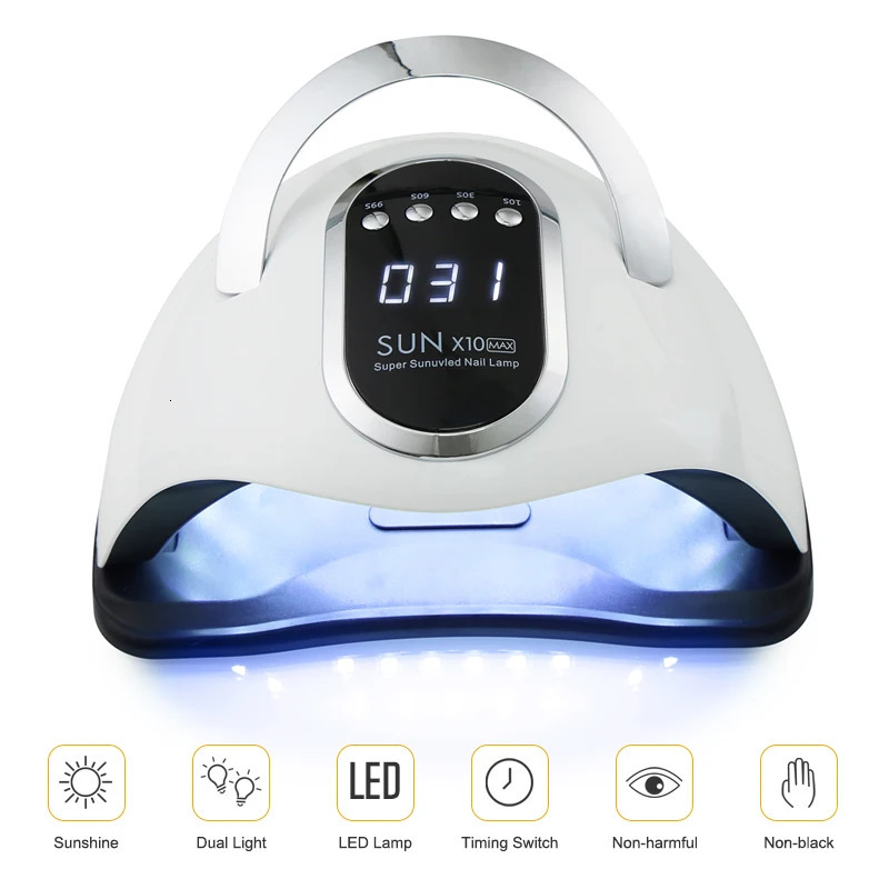 SUN X10 MAX UV LED Nail Dryer 66LEDs Gel Polish Curing Lamp with Motion Sense LCD Display Quick Dry Lamp For Nails Manicure Tool 250625