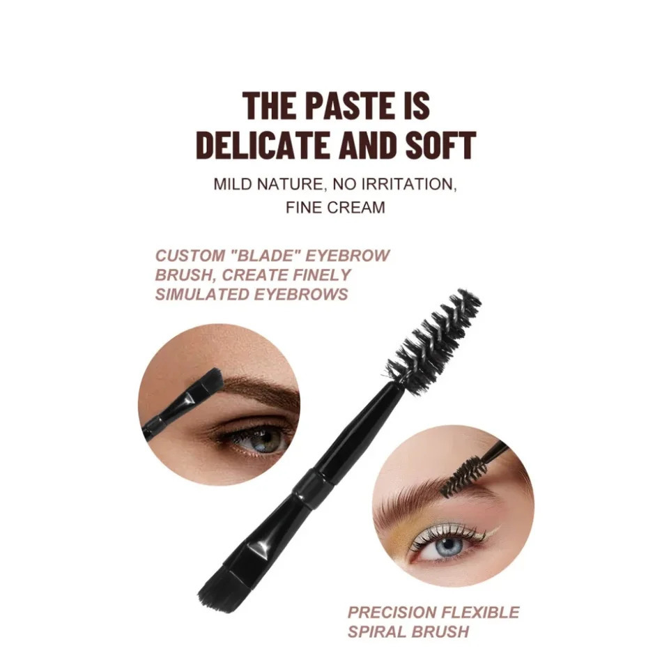 Natural Long-Lasting Eyebrow Gel Waterproof Clear Wax Brow Dye Tattoo Brown Styling Eyebrow Eyeliner for Eyes 250625