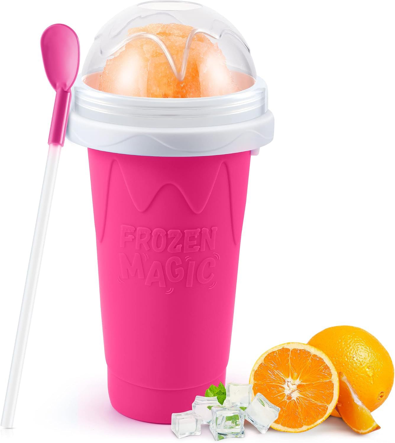 Summer Slushy Cup Summer Squeeze Homemade Juice Water Bottle Quick-Frozen Smoothie Sand Cup Pinch Fast Cooling Magic Ice Cream Mugs FY4310