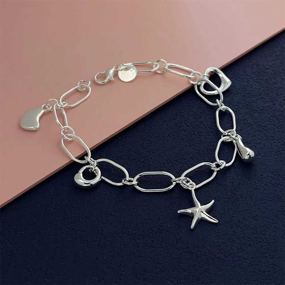 925 Sterling Silver Various Pendant Bracelets Ladies Couple Simple Luxury Banquet Wedding Birthday Jewelry Gift X250625