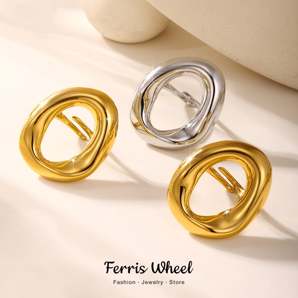 Woman Index Rings Stainless Steel Gold Plated Women Girls Ring Hip Hop Punk Female Jewelry Accessories 250624