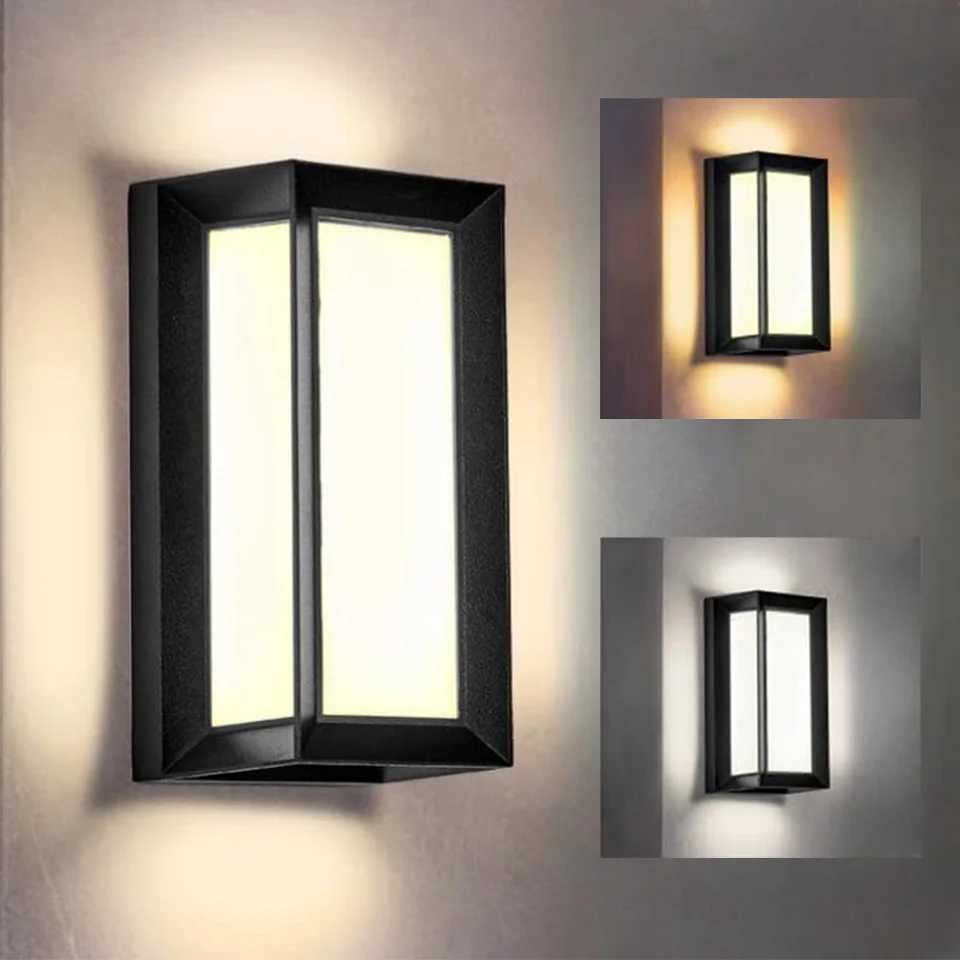 LED Wall Lamp Outdoor Lamp Presence Sensor Lamp Waterproof AC85-265V 16/30W Wall Light Garden Porch Balcony For Home Accessories XJ250624