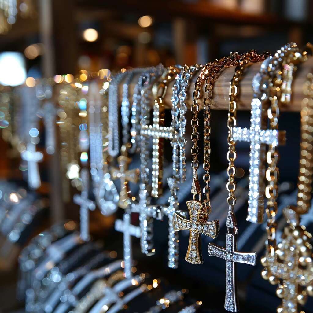 Factory Wholesale Price Custom VVS Moissanite Iced Out 925 Silver 18K Gold Plated Pendant Necklace Cross Jesus Fine Jewelry Men