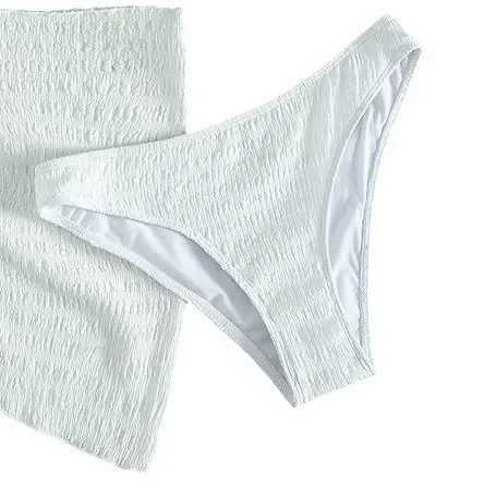 Sexy Three-piece Hot Sale Of The Season Cross-border New Sun Protection Swimwear Womens Strapless Bikini Swimming Suit from Mai XJ250624