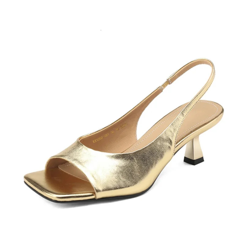 Summer Peep Toe Women Sandals Fashion Slip On Dress Singbacks Pumps Womens Evening Party Sandalias 250624