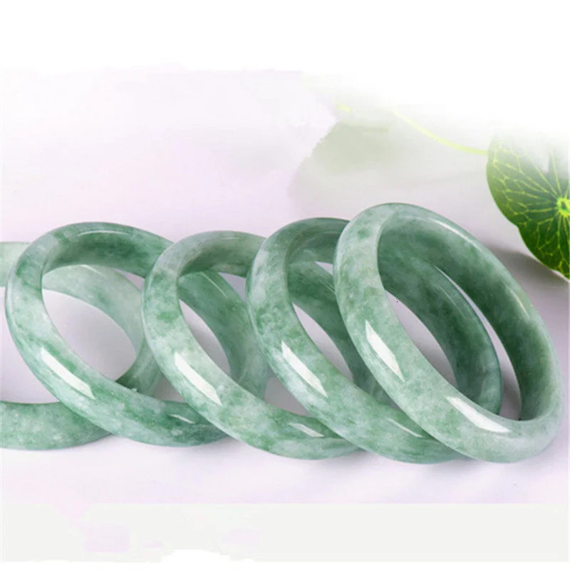 Genuine Natural White Green Jade Bangle Bracelet Chinese HandCarved Fashion Charm Jewelry Accessories Amulet Gifts Men Women 250625
