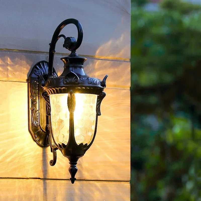 Retro European Wall Light Outdoor IP44 Villa Courtyard Sconce European Style Outdoor Wall Light Exterior Wall Lamp Porch Lights XJ250624