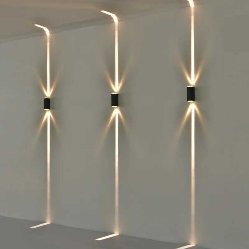 Minimalist LED A Beam Of Light Wall Lamp AC85~265V Waterproof Wall Light For Indoor Outdoor Bar KTV Hotel Bedside DecorationXJ250624