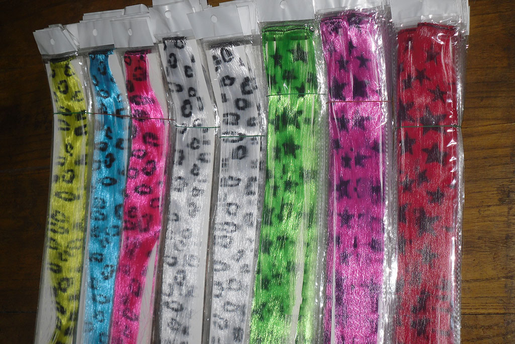 LeeWin Straight Printed Color Clip in Hair Extension,Leopard Print,12pcs/Set Clip on Hair for Kids,Kids Hair Extensions Suit for Woman Girls