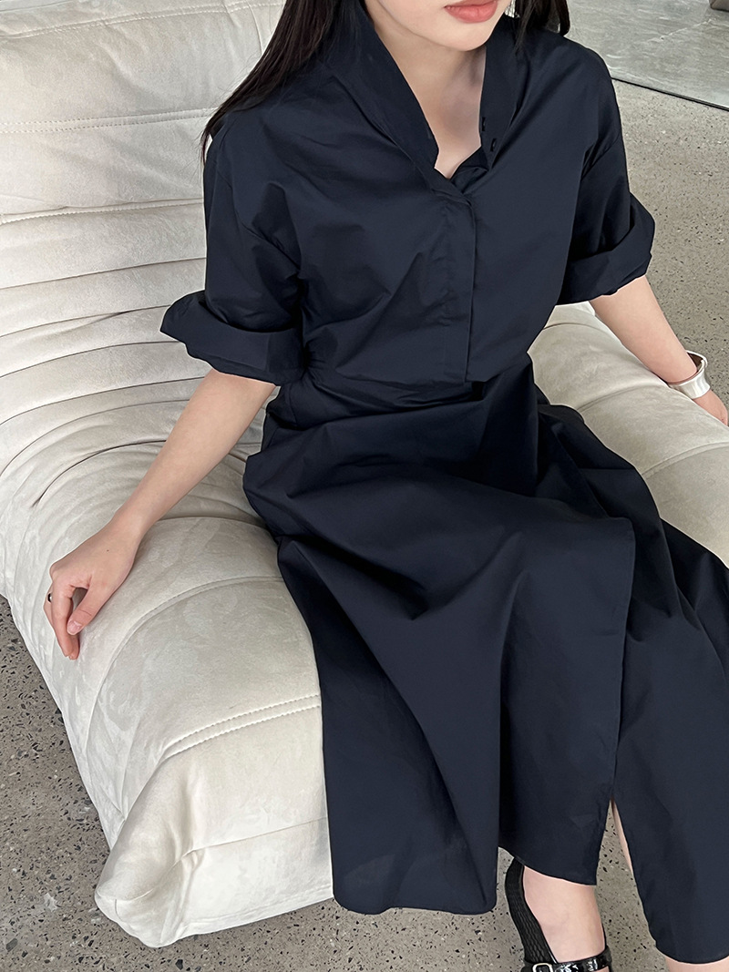 XR143 Women's summer new slim shirt long skirt