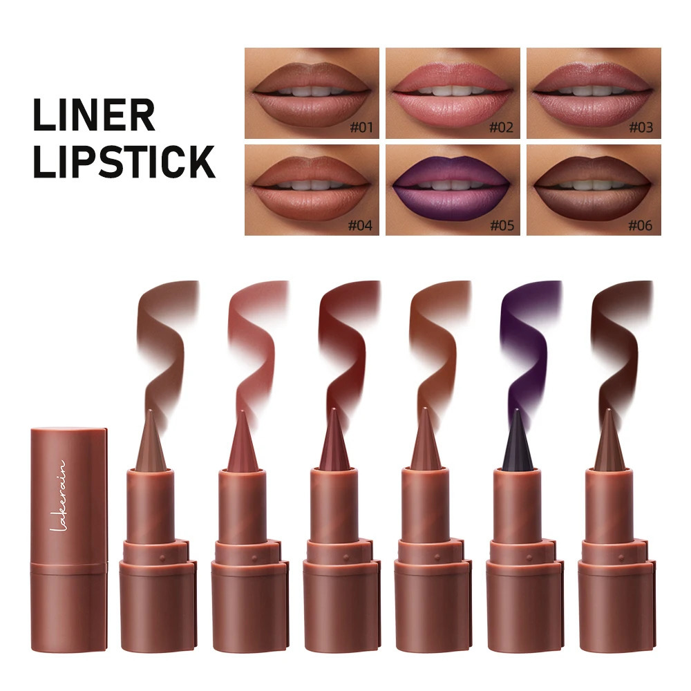 Tapered Gradient Lip Liner Matte Black Brown Velvet Lipstick Waterproof Non Sticky Contouring Tint Lipliner Crayon Lip Makeup 250625
