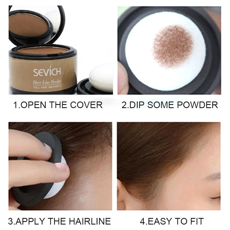 Sevich Hairline Powder 4g Hairline Shadow Powder Makeup Hair Concealer Natural Cover Unisex Hair Loss Product 250625