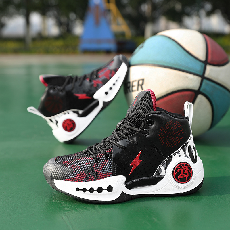 8809-Breathable Sneakers, Mesh Basketball Shoes, Anti-slip Wear-Resistant, Boys' Basketball Shoes, Boys' Youth, Practical Training Sneakers,