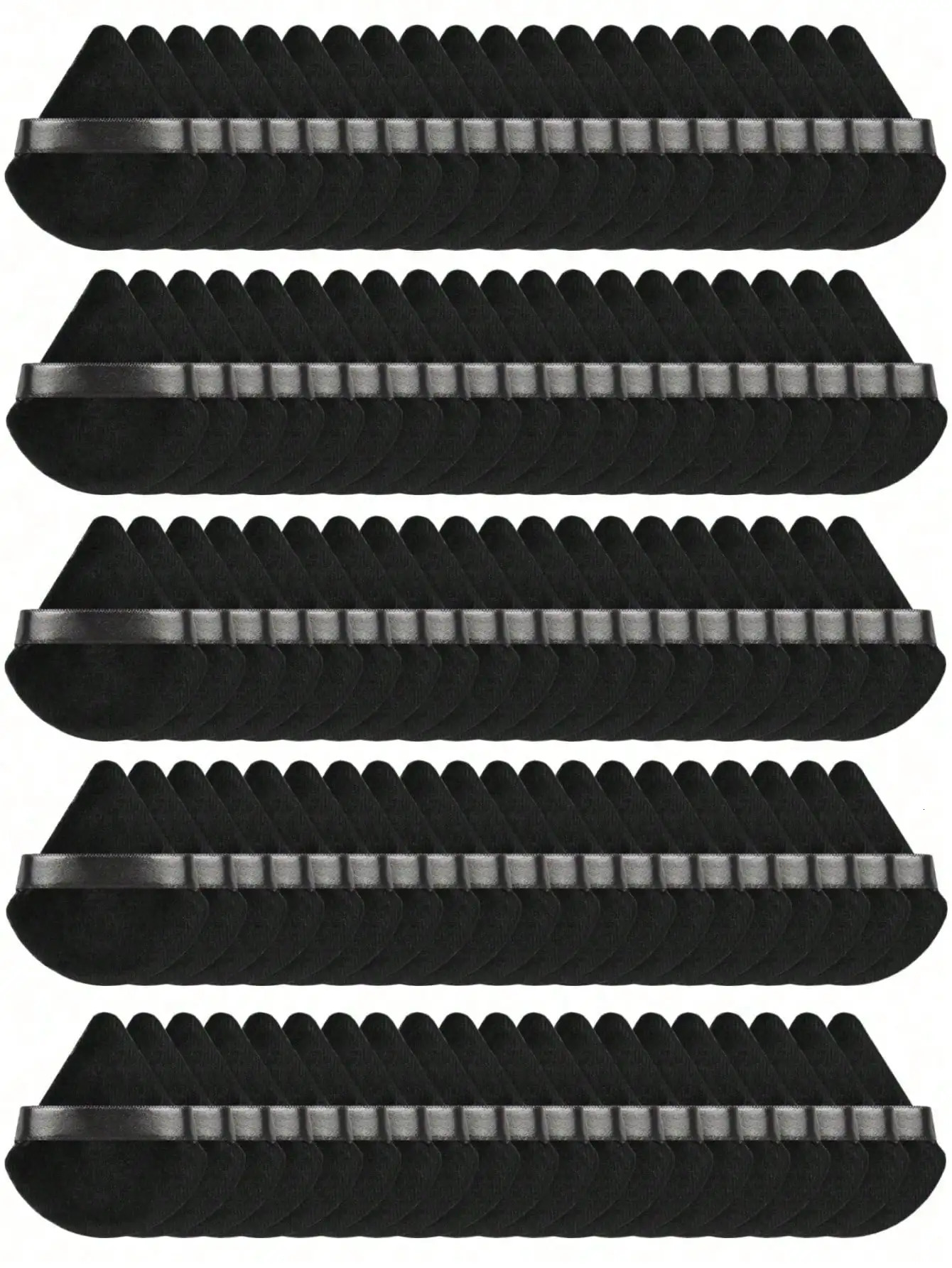 100Pcs Black Triangle Powder Puff For Loose Powder Liquid Cosmetic Soft Plush Powder Puff Makeup Foundation Puff Makeup Tool 250625