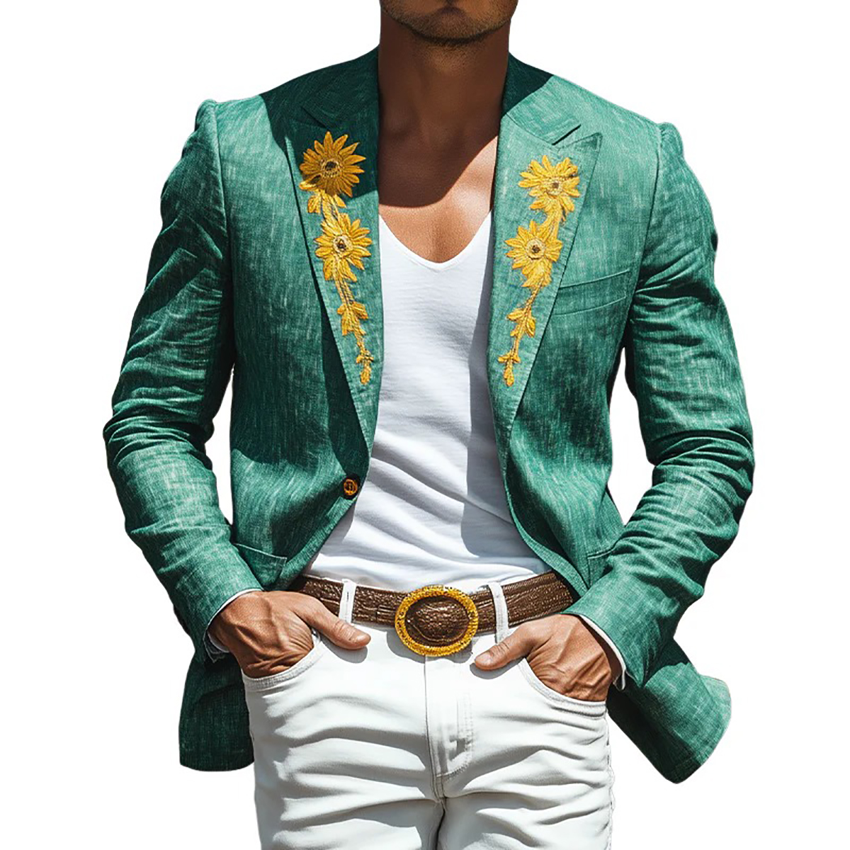 Modern Men Suits Tailor-Made 2 Pieces Set Appliques Peaked Lapel Flowers Jacket Blazer One-Button Groom Customized Coat Pants Plus Size