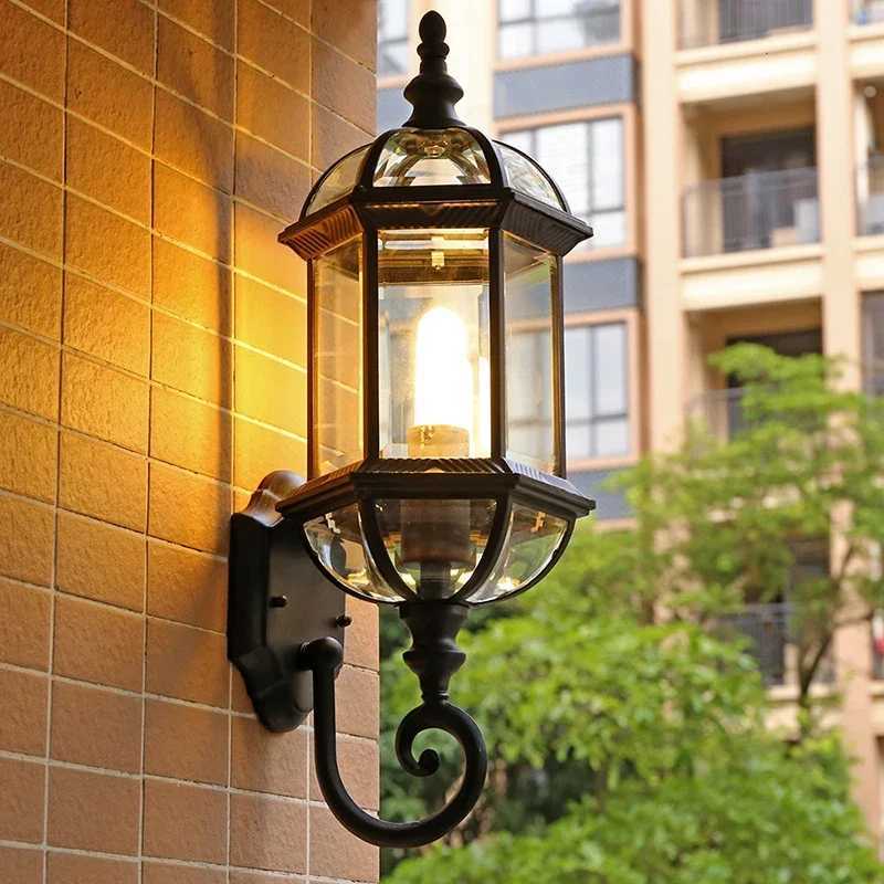 Retro Outdoor Wall Light Villa Garden Porch Wall Waterproof Lighting Courtyard Outside Facade Wall Lighting Porch Garden XJ250624
