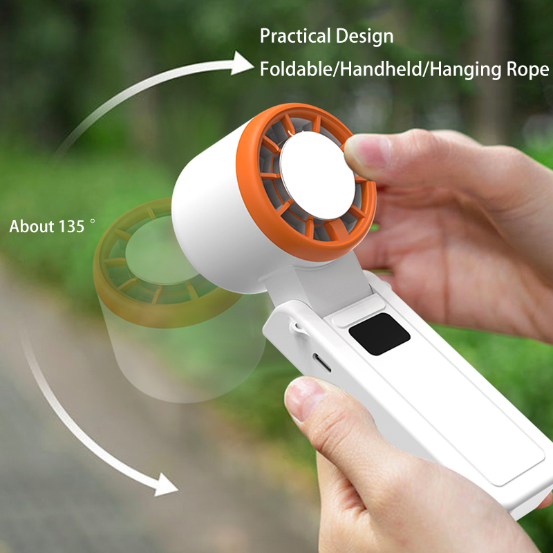 Portable handheld home mini outdoor m15 folding ice pack fan