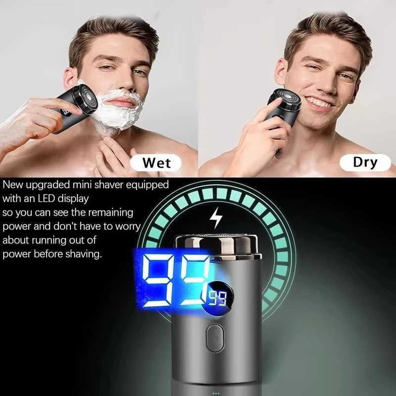 Mens mini shaver portable ultra long standby efficient shaving dry and wet shaving easy to clean essential for travel W250625