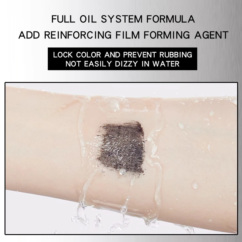 MACKANDY Waterproof 3D Lengthening Mascara Black Eyelash Extension Eye Lashs Brush Long-Wearing Silk Mascara Cosmetics Gift 250625