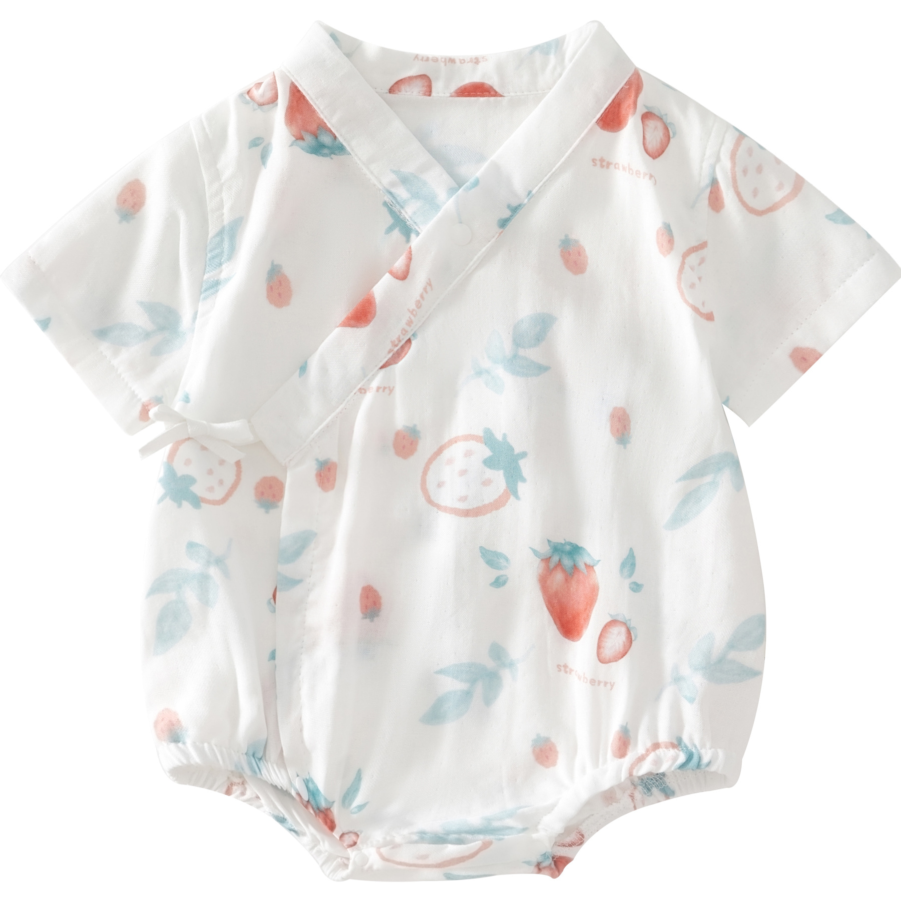 Customized Cotton Baby Swivel Bodysuit Ruffle Sleeve Girls Baby Bubble Bodysuit