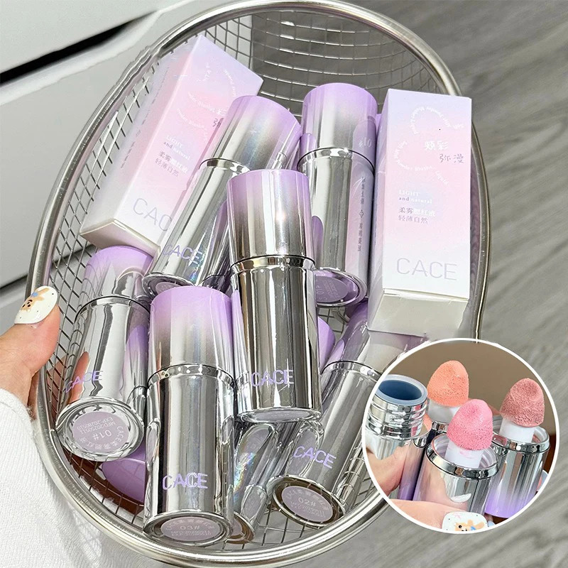 Face Liquid Blusher Smooth Cheek Eye Mousse Blush Matte Milk Purple Highlighter Stick Rouge Waterproof Contour Makeup 250625