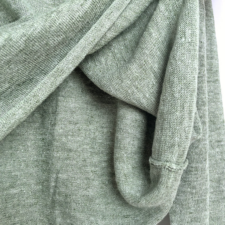 Sustainable 100 Percent Organic Linen Yarn-Knit Garment Cloth