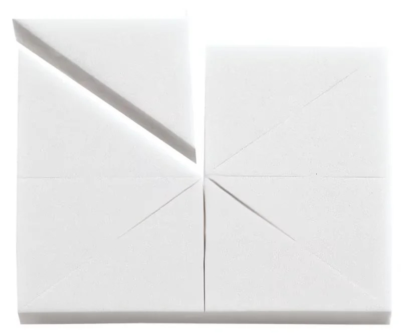 8-Pcs White Cosmetic Foundation Makeup Sponge Wedges Applicators Latex Free Triangle Powder Puff Beauty Makeup Accessories 250625