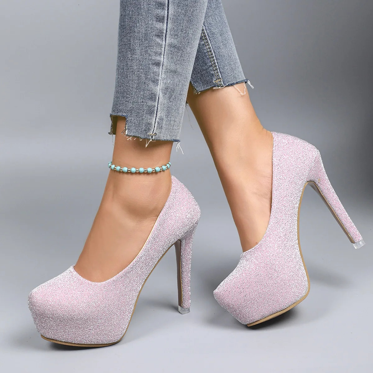 Women Pumps Stiletto Sexy High Heels Women Summer Casual Plus Size Pumps Platform Wedding Shoes Zapatos De Mujer 250624