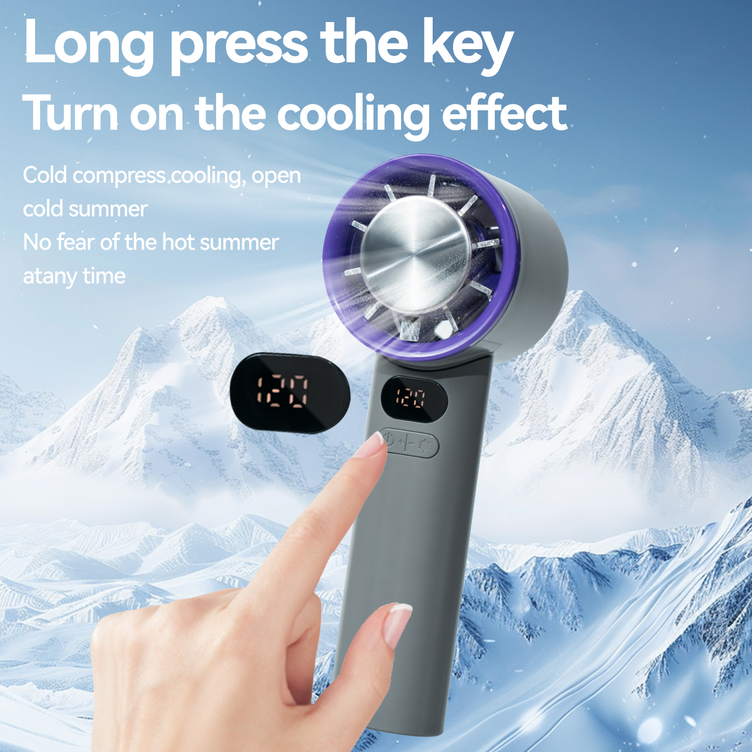 Portable handheld home mini outdoor m11b ice compress handheld fan