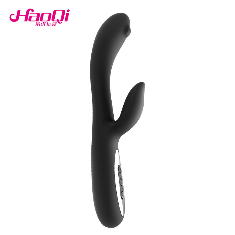 Haoqi Fun Dual Vibration Thrusting Wand Female Masturbator Toy Massager Adult Sex Products