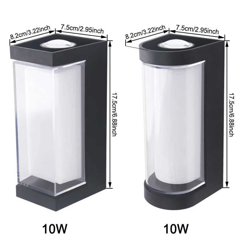 Modern LED Waterproof Up Down Wall Lamp Outdoor and Indoor Wall Light Courtyard Porch Corridor Bedroom Wall Sconce AC85-265 XJ250624