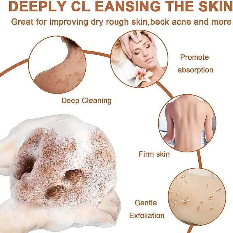 African Net Bath Sponge Gentle Exfoliating Shower Scrubber Body Deep Cleaning Nylon Washcloth 31.5inch for Men Women Smooth Skin R250625