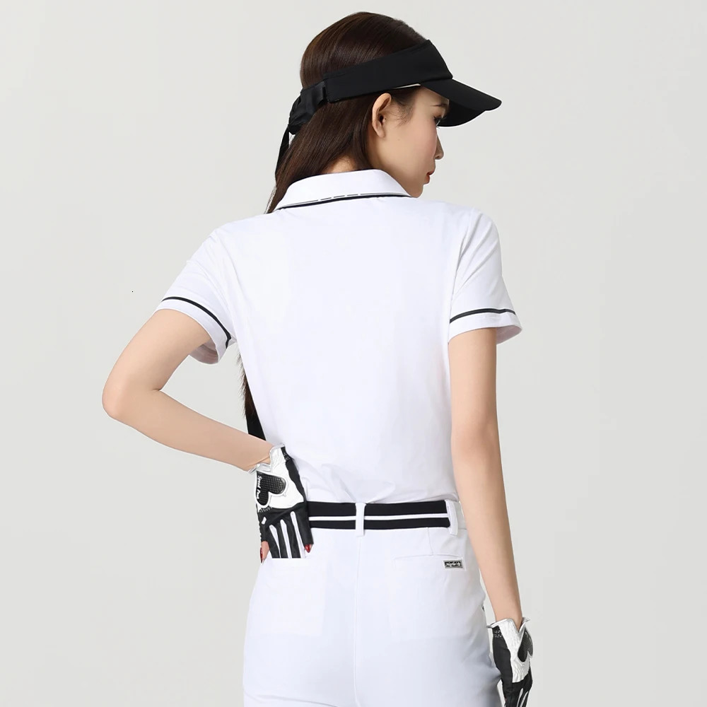 Korean Version golf Clothing Womens Short Sleeved Summer Quick Drying Breathable Slim fit Sports suit Skirt 250625