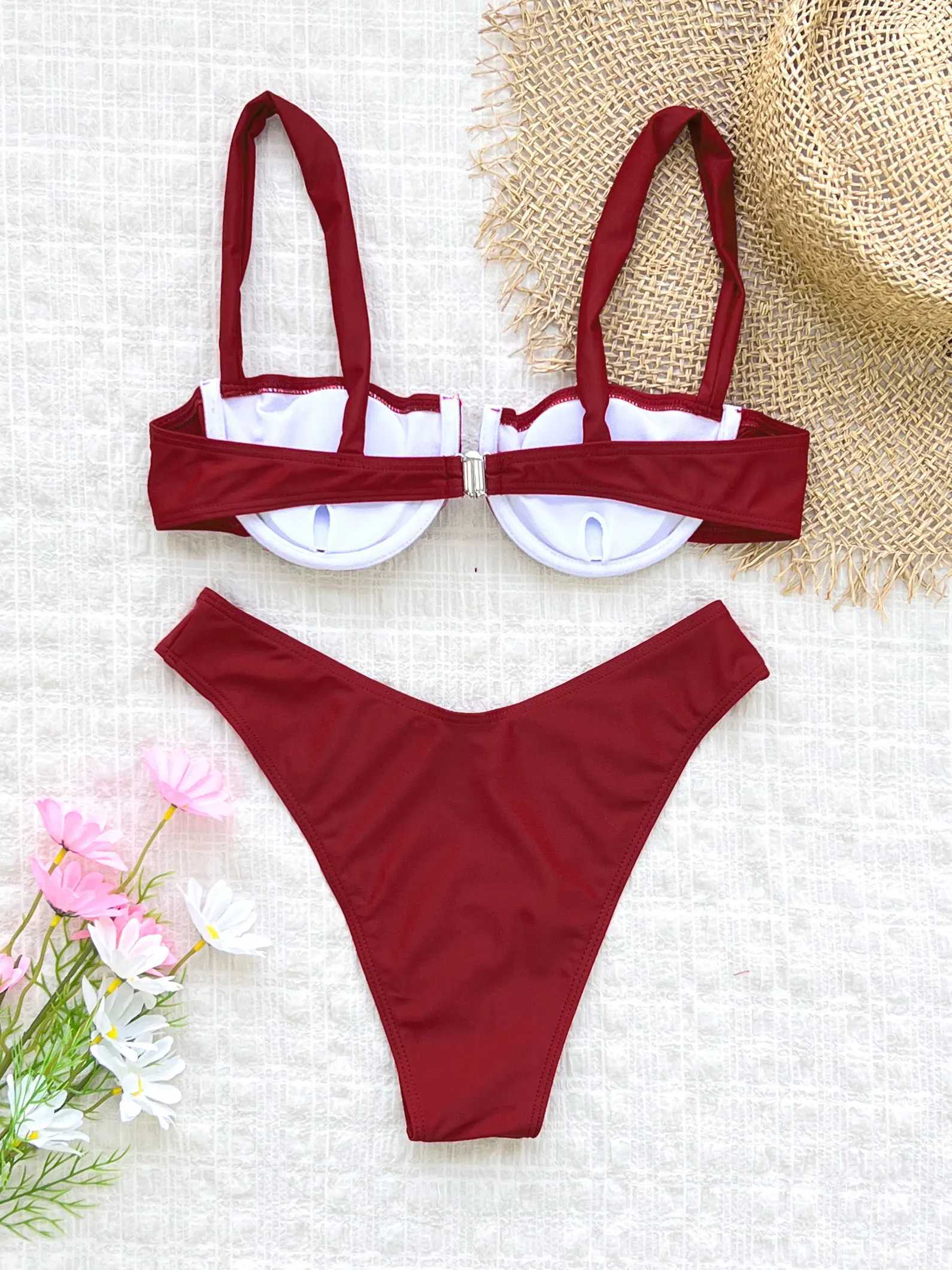 2025 Style Bandage Low Waist Bikini Women Slip Swimsuit Fashion Sexy Lady Biquini Swimwear Bath Suit Female Beachwear Clothes XJ250624
