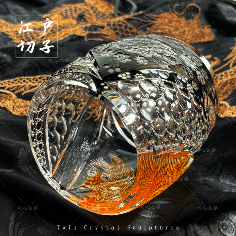 Tiger crystal glass with high aesthetic value, high-end water glass, whiskey glass, and fashionable foreign wine glass