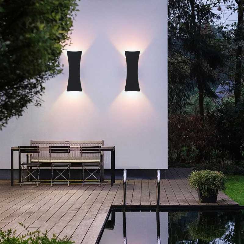 LED Lights Modern Outdoor Waterproof Wall Lights Aluminum Black White Wall Lamps Indoor/Outdoor Exterior Wall Light Fixtures XJ250624