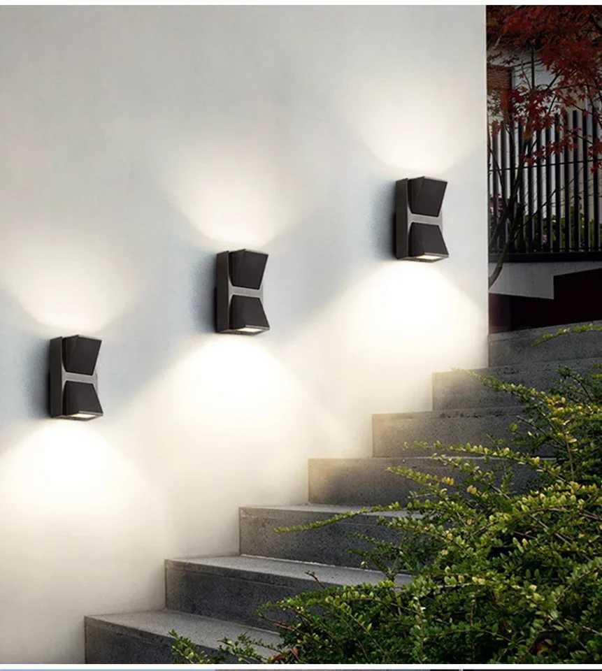 Aluminum 5W 10W Wall Lamp Waterproof Outdoor LED Wall Light IP65 Garden Lighting Lamp for Balcony Decoration AC110V 220V XJ250624